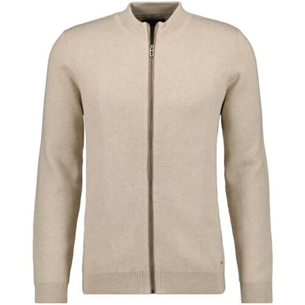 Ragman Vest Cardigan Cotton Cashmere Fine Structure Beige / male