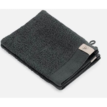 Walra Soft Cotton Washandje 16x21 cm 550 gram Antracite - 2 stuks