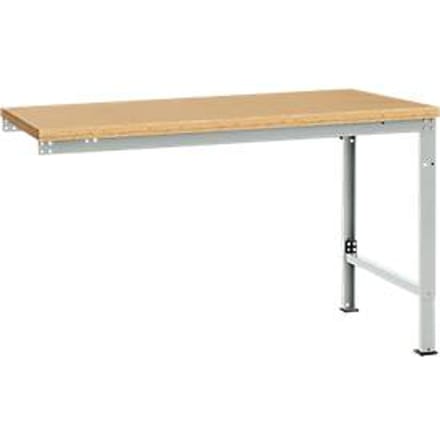 Manuflex aanbouwtafel UNIVERSAL Speciaal, tafelblad multiplex, 1500 x 1000, lichtgrijs