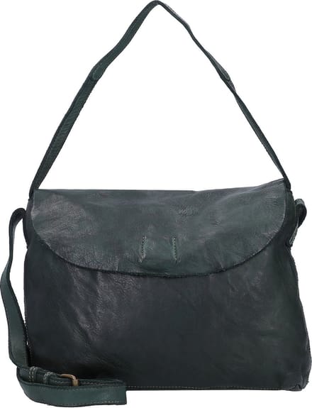 HAROLD'S Leren Schoudertas Submarine Shoulderbag Green Donkergroen