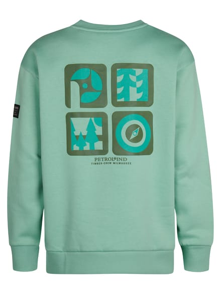 Petrol Industries - Jongens Backprint Sweater Pocono - Blauw