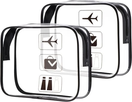 Transparante Toilet- en Make-up Tas Reisformaat Waterdicht 2 Stuks