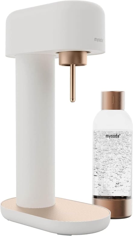 Mysoda Ruby 2 White Copper - aluminium, design bruiswatertoestel - incl 1 waterfles