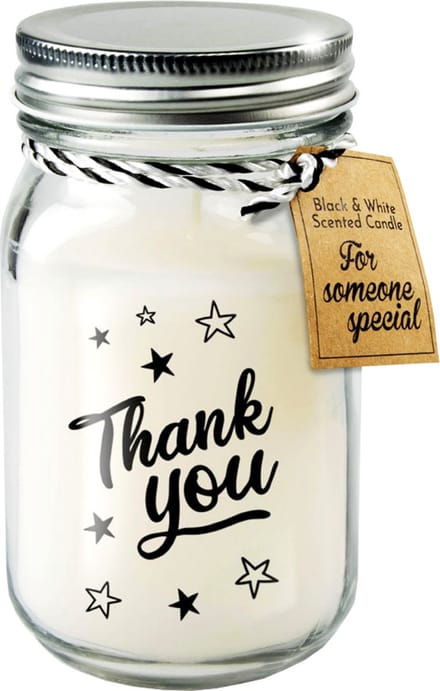 Black & White geurkaars - Thank you
