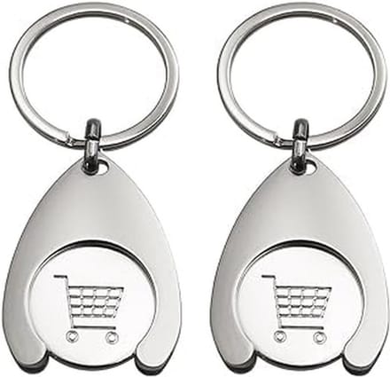 Dailygoods- Winkelwagenmuntjes Set - Sleutelhanger Ringen