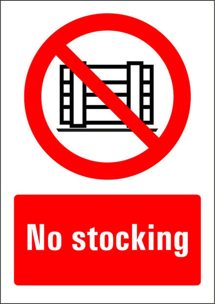 No stocking sticker 210 x 297 mm