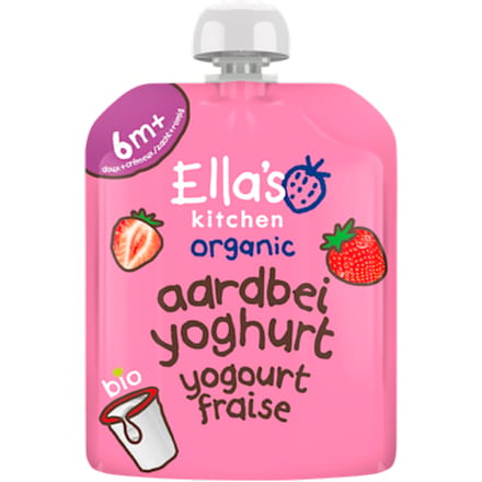 Knijpyoghurt aardbeien 6m+