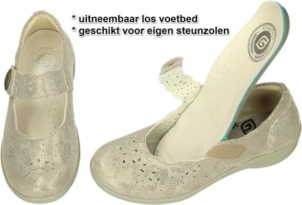 G-comfort -Dames - beige - ballerina's & mocassins - maat 39