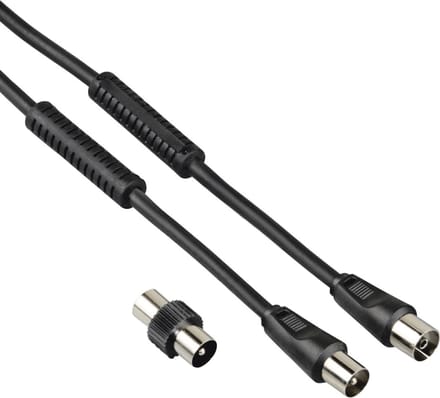 Hama 00205303 coax-kabel 1,5 m Coaxiaal Zwart