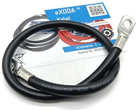 Koperen Batterijkabel 35 mm² 50cm met Ringogen M8 Rood