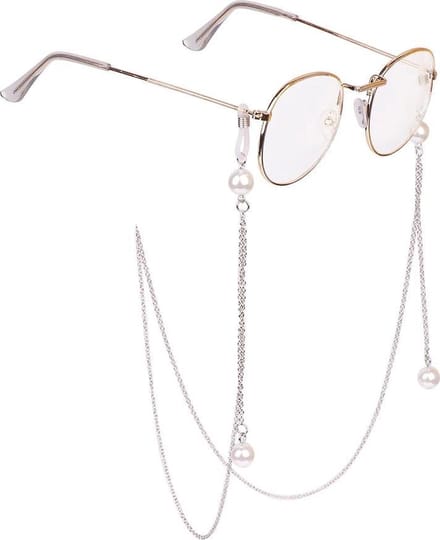 Brilketting – Brilketting - Zilver kleurig met kunst Parels