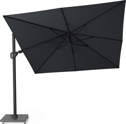 Challenger T2 premium zweefparasol 300x300 cm matt black mast jet black