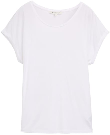 Tom Tailor Denim - T-shirt met losse pasvorm - Maat L - White