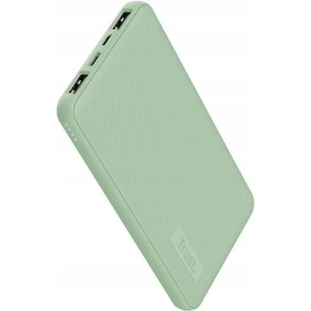 Trust Primo Powerbank - 10000 mAh - USB A/USB C - Groen