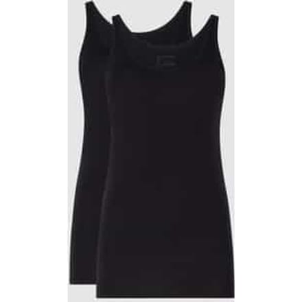 Schiesser 2 PACK Top hemdjes 95/5 - Dames Onderhemd - zwart