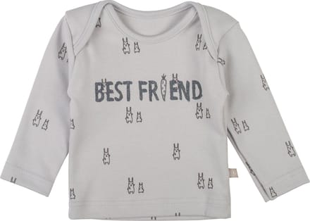 Plum Plum - T-shirt lange mouwen - Bunny - Lichtgrijs