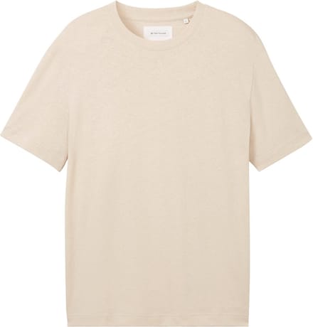 Tom Tailor - T-shirt - Maat L - Mannen - Bruin - katoen