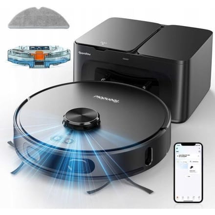 Robotstofzuiger - TEENDOW - D65S MAX - 6000 Pa - Autonomie 220 min - Automatische legen