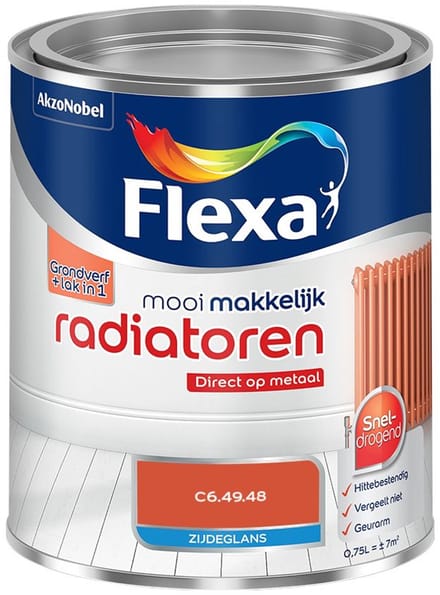 Flexa - Mooi Makkelijk Radiatoren Zijdeglans - C6.49.48 - Mengverf - 750 Ml