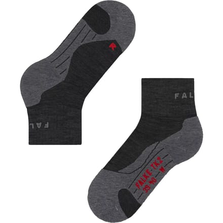 FALKE TK2 Short anti-blaar dik wol functioneel materiaal wandelsokken dames grijs - maat 35-36