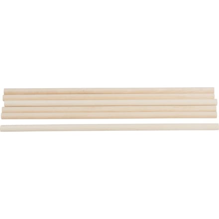 VBS Houten staven, 30 cm - Ø 10 mm, 6 stuks