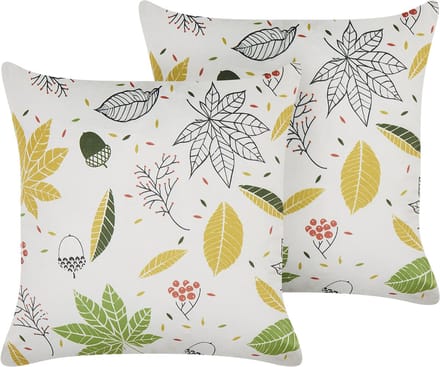 MULLEIN - Sierkussen set van 2 - Gebroken wit - 45 x 45 cm - Fluweel