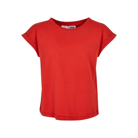 Urban Classics - Organic Extended Shoulder Kinder T-shirt - Kids 158/164 - Rood