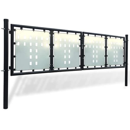 vidaXL - Zwarte - enkele - deur - schuttingpoort - 300x75 - cm