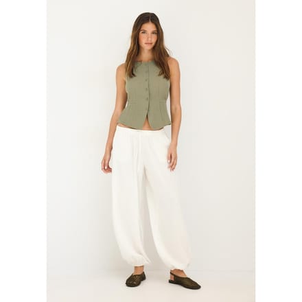 Stradivarius Gilet met knopen  Kaki M