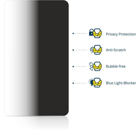 BROTECT - privacy screenprotector voor Samsung Galaxy A20s - Folie Beschermfolie Blauwlichtfilter 2 Stuks