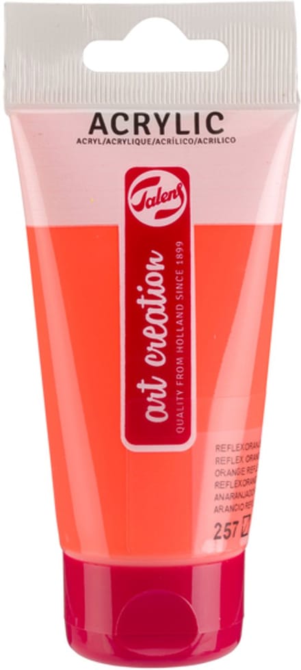 Acrylverf tac 257 reflexoranje tube 75ml | 3 stuks