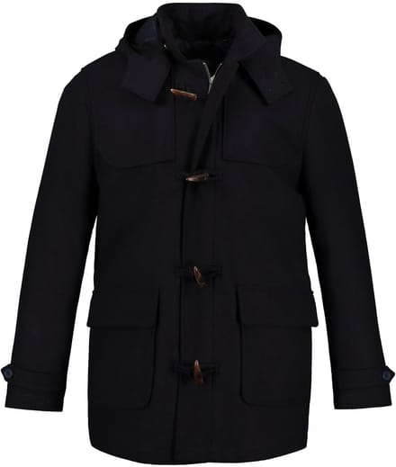 JP 1880 - Heren - Duffelcoat waterafstotend houtje-touwtje-knopen - Donkermarine - Maat 6XL
