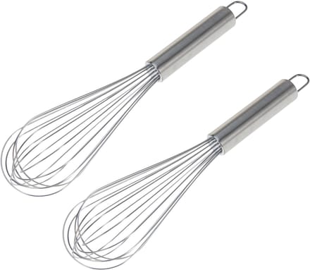 Excellent Houseware garde klopper - 2x - RVS - 28 cm - Keukengarde - gerei - zilver