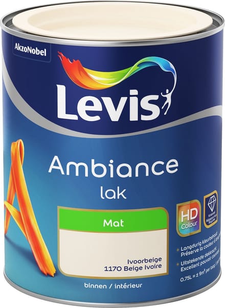 Levis - Ambiance Lak Mat - Ivoorbeige - 0,75 L