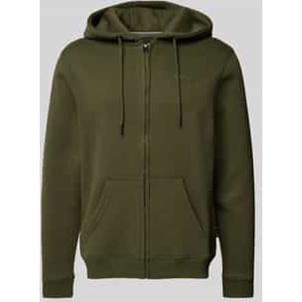 Sweatjack met labeldetail, model 'Downton'