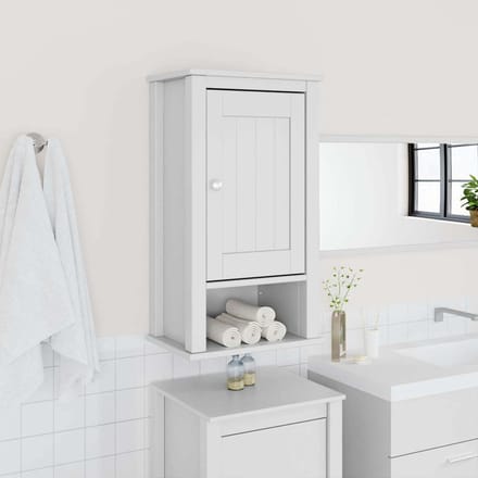 vidaXL - Badkamerkast - BERG - 40x27x71,5 - cm - massief - grenenhout - wit