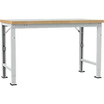 Manuflex WP6019.7035 Werkbank basismodule (b x d) 1500 mm x 700 mm Grijs-wit (RAL 7035)
