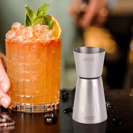 Dubbele Jigger van RVS voor het Maken van Cocktails en Wijn, Perfecte Maatbeker voor de Bar
