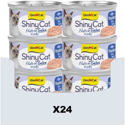 24 x 70 g - GimCat ShinyCat Filets in jelly tonijn