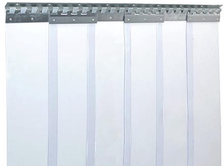 PVC Strokengordijn 2x200mm - 2.00m x 0.90m - Voorgeïnstalleerd en Duurzaam