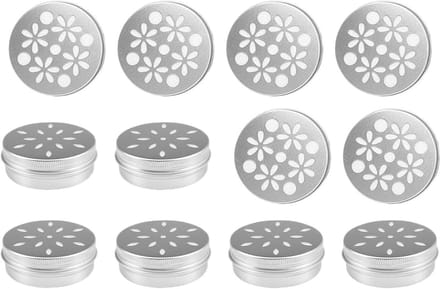 Hondengeurtrainingsset - Snuffelblikjes - Geurspelletjes - Geperforeerd deksel - 12 Stuks - Metaal