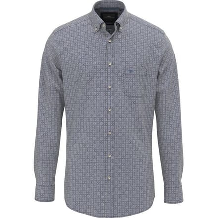 Fynch-Hatton Overhemd Graphic Pattern Button-Down Navy / male