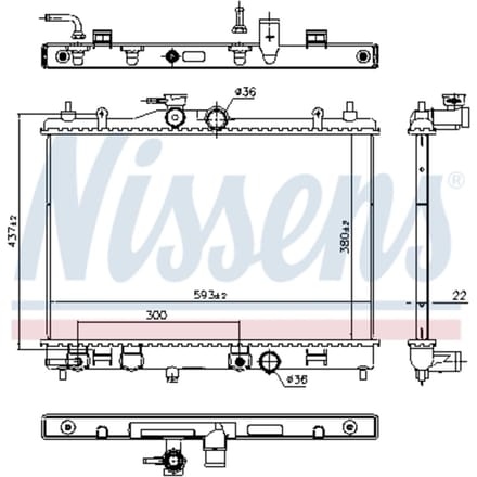 Radiator, motorkoeling NISSENS 606273