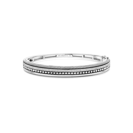 TI SENTO Dames Armband - 925 zilver - Zirconia wit - Maat M - 23093ZI