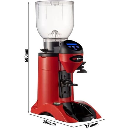 GGM Gastro Kaffeemühle - 2kg - 77dB - Mit automatischer Dosierung - Rot Rood