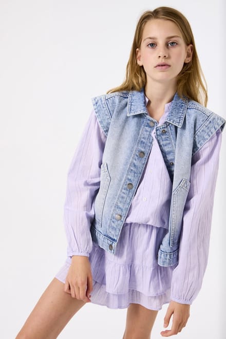 GARCIA Meisjes Effen Jack Blauw Sleeveless