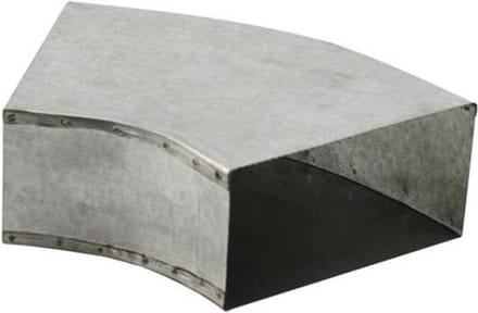 Instort ventilatiekanaal bocht 45 graden 300x80 horizontaal