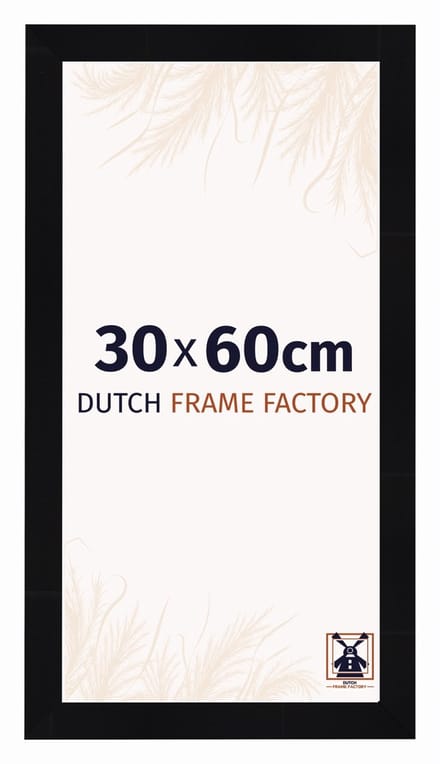 Fotolijst 30x60 cm - MDF - Zwart Hoogglans - Praag