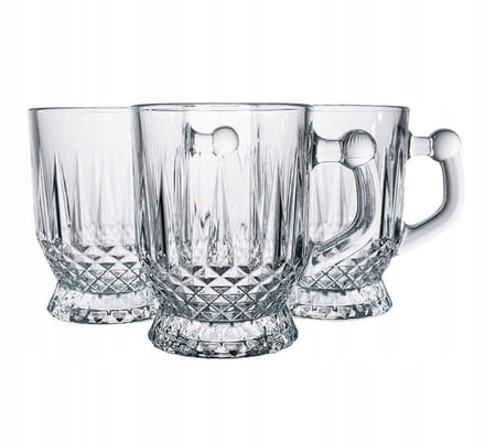 Istanbul Glazen met Handvat - Dik Glas - 140 ml - Set van 6
