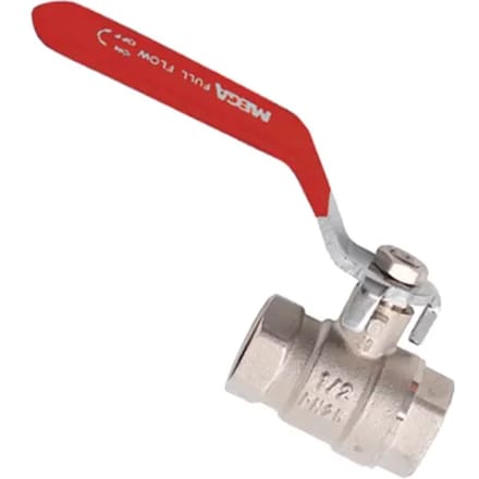 Sanivesk Kogelkraan Met Hendel Messing Vernikkeld 1/2" Binnendraad X 1/2" Binnendraad